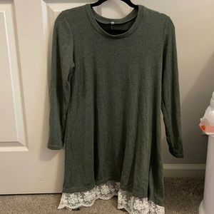 Olive Green Sweater Dress